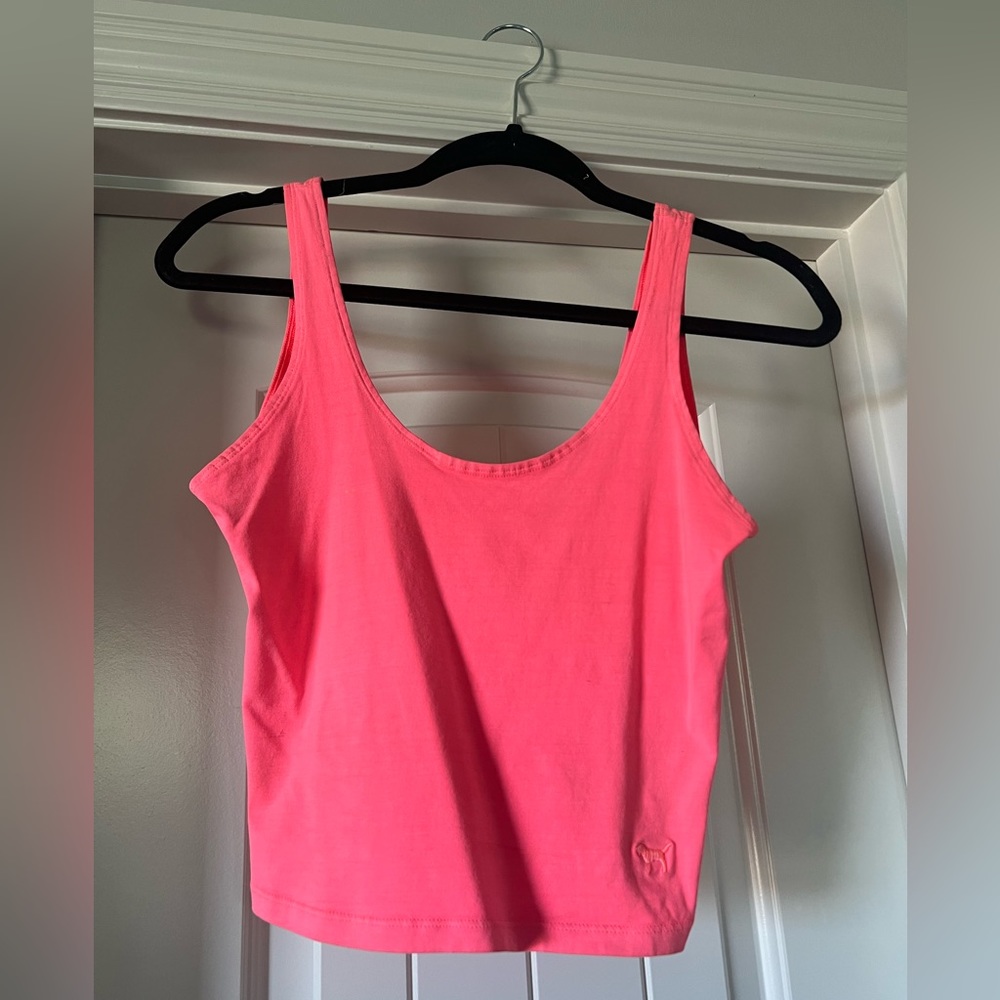 VS Pink neon crop top